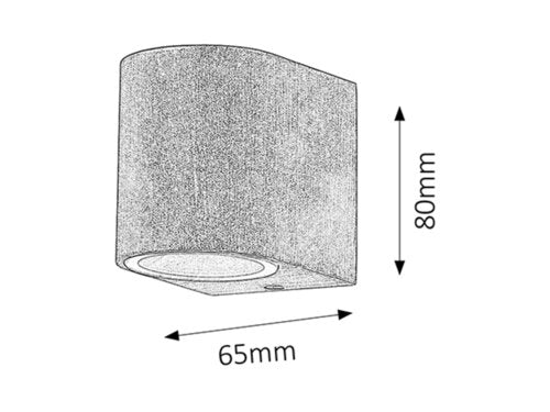 Aplica exterior Chile, maro antic, 1xGU10, IP44, Rabalux, 8018