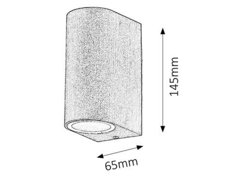 Aplica exterior Chile, maro antic, 2xGU10, IP44, Rabalux, 8019
