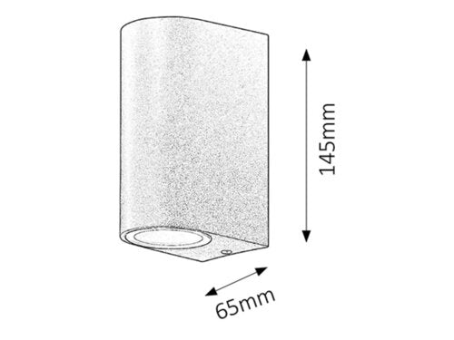Aplica exterior Chile, negru, 2xGU10, IP44, Rabalux, 8030