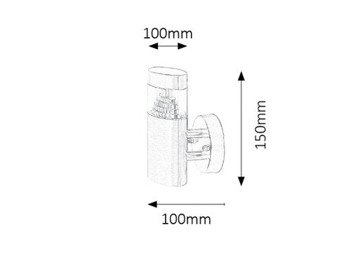Aplica LED exterior Detroit, crom satin, 6W, 450lm, 4000K, IP44, Rabalux, 8142