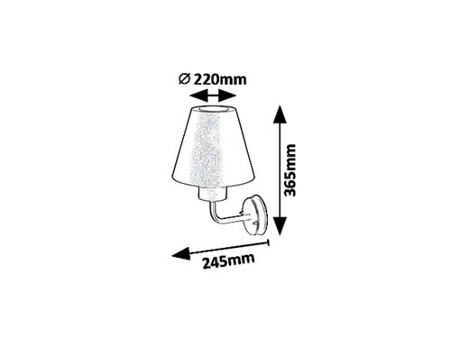 Aplica exterior Favara, negru, 1xE27, IP44, Rabalux, 8844