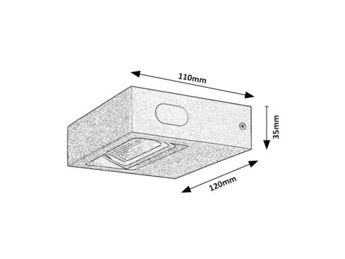 Aplica LED exterior Ganges, negru mat, 7W, 575lm, 4000K, IP65, Rabalux, 7052