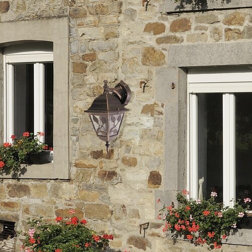 Aplica exterior Haga, auriu antic, 1xE27, IP44, Rabalux, 8244