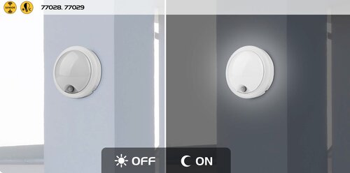 Aplica LED exterior Hitura, alb, 15W, 1500lm, 4000K, IP54, Rabalux, 77029