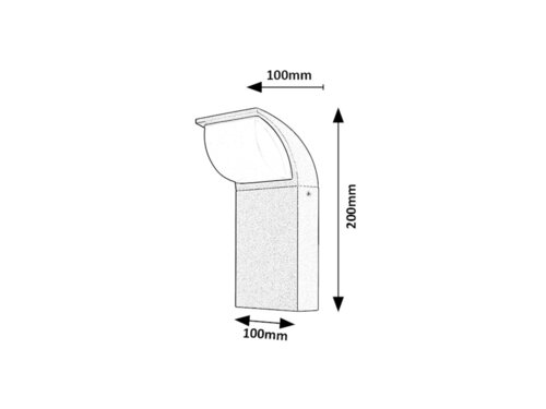 Aplica LED exterior Hongkong, negru, 9W, 660lm, 4000K, IP65, Rabalux, 7166