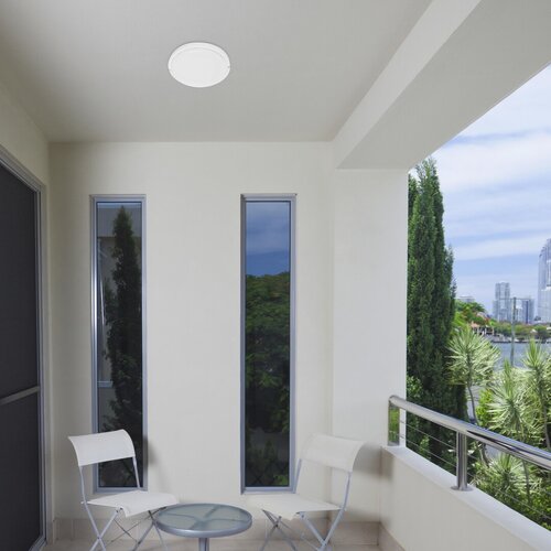 Aplica LED exterior Hort, alb, 15W, 1300lm, 4000K, IP54, Rabalux, 7406