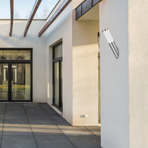 Aplica exterior Inox torch, crom satin, 1xE27, IP44, Rabalux, 8261
