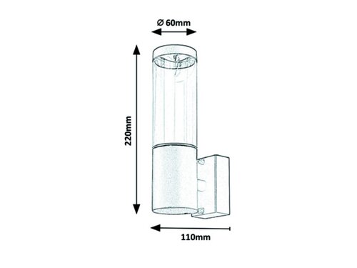 Aplica exterior Katowice, antracit, 1xGU10, IP44, Rabalux, 7914