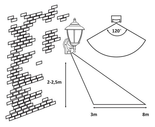 Aplica exterior Madrid, auriu antic, 1xE27, IP43, Rabalux, 7836