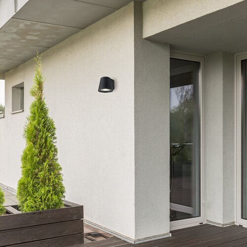 Aplica exterior Mandal, negru mat, 1XGU10 , D.10cm, IP54, Rabalux, 7959