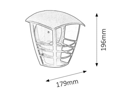 Aplica exterior Marseille, negru, 1xE27, IP44, Rabalux, 8570