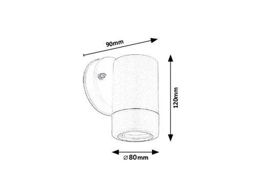 Aplica exterior Medina, negru mat, 1xGU10, IP44, Rabalux, 8832