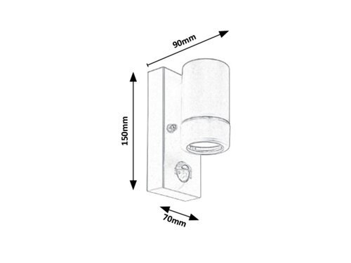 Aplica exterior Medina, negru mat, 1xGU10, IP44, Rabalux, 8834