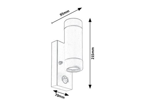 Aplica exterior Medina, negru mat, 2xGU10, IP44, Rabalux, 8835
