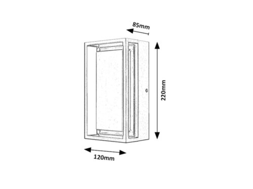 Aplica LED exterior Mendoza, antracit, 6.5W, 550lm, 3000K, IP65, Rabalux, 7109