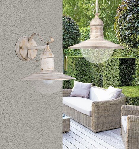 Aplica exterior Oslo, alb antichizat, 1xE27, IP44, Rabalux, 8681