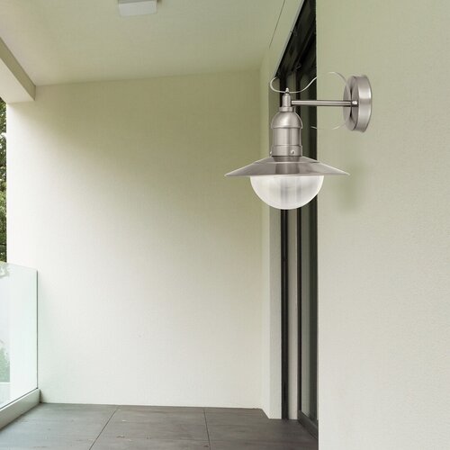 Aplica exterior Oslo, crom satin, 1xE27, IP44, Rabalux, 8270