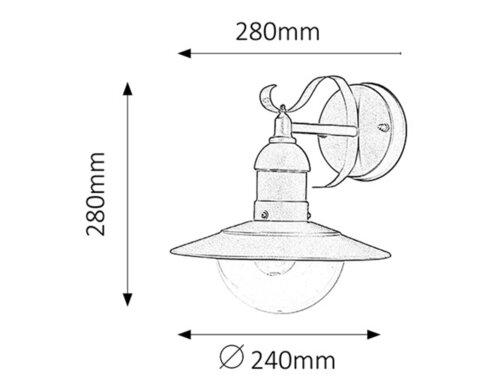 Aplica exterior Oslo, verde, 1xE27, IP44, Rabalux, 8682