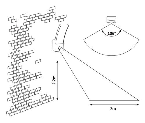 Aplica LED exterior Palanga, antracit, 12W, 800lm, 3000K, IP44, Rabalux, 7505