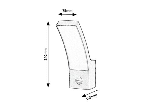 Aplica LED exterior Palanga, antracit, 12W, 800lm, 3000K, IP44, Rabalux, 7505