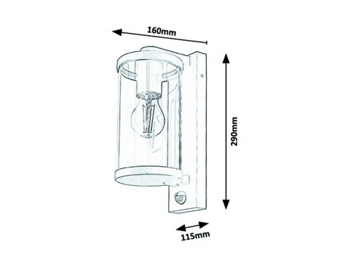 Aplica exterior Silistra, antracit, 1xE27, IP44, Rabalux, 7892