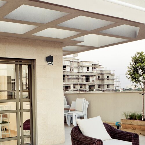 Aplica exterior Sintra, negru mat, 1xGU10, IP44, Rabalux, 7955