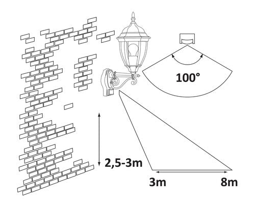 Aplica exterior Toronto, auriu antic, 1xE27, IP44, Rabalux, 8380