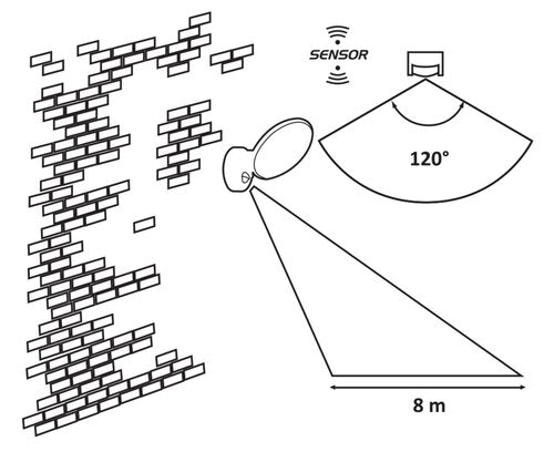 Aplica LED exterior Varna, negru, 12W, 720lm, 4000K, IP54, Rabalux, 8135