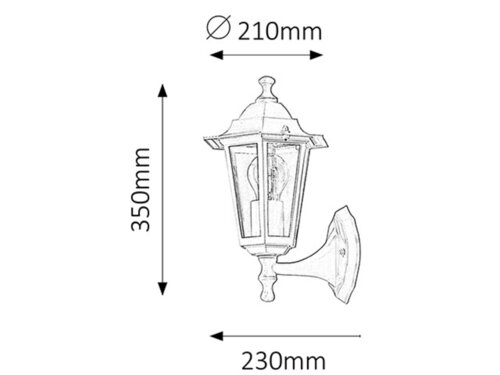 Aplica exterior Velence, alb, 1xE27, IP43, Rabalux, 8203