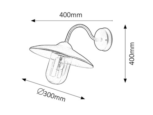 Aplica exterior Vigo, negru mat, 1xE27, IP44, Rabalux, 8686