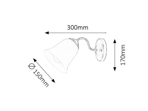 Aplica Fabiola, alb antichizat, 1xE27, Rabalux 7259