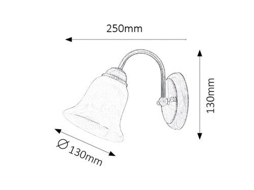 Aplica Francesca, bronz, E14 1x 40W, Rabalux 7371