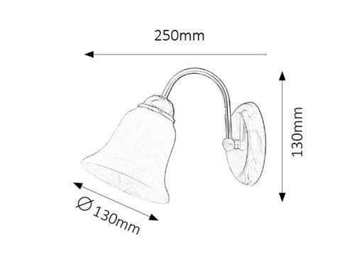 Aplica Francesca, crom satin, E14 1x 40W, Rabalux 7361