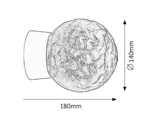 Aplica baie Grace, alb, 1xE27, Rabalux 2431