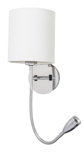 Aplica Larkin, crom, 205lm, E27 1x 40 + LED 3W, 2800K, Rabalux 6529