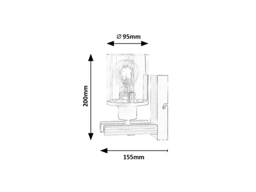 Aplica Niylah, negru, E27, Rabalux 71080