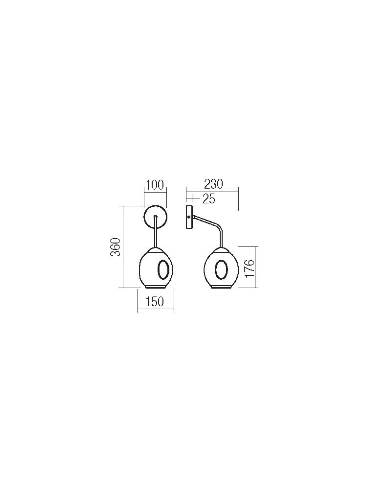Aplica PIERCE, 1 x E27, Smarter 01-2617