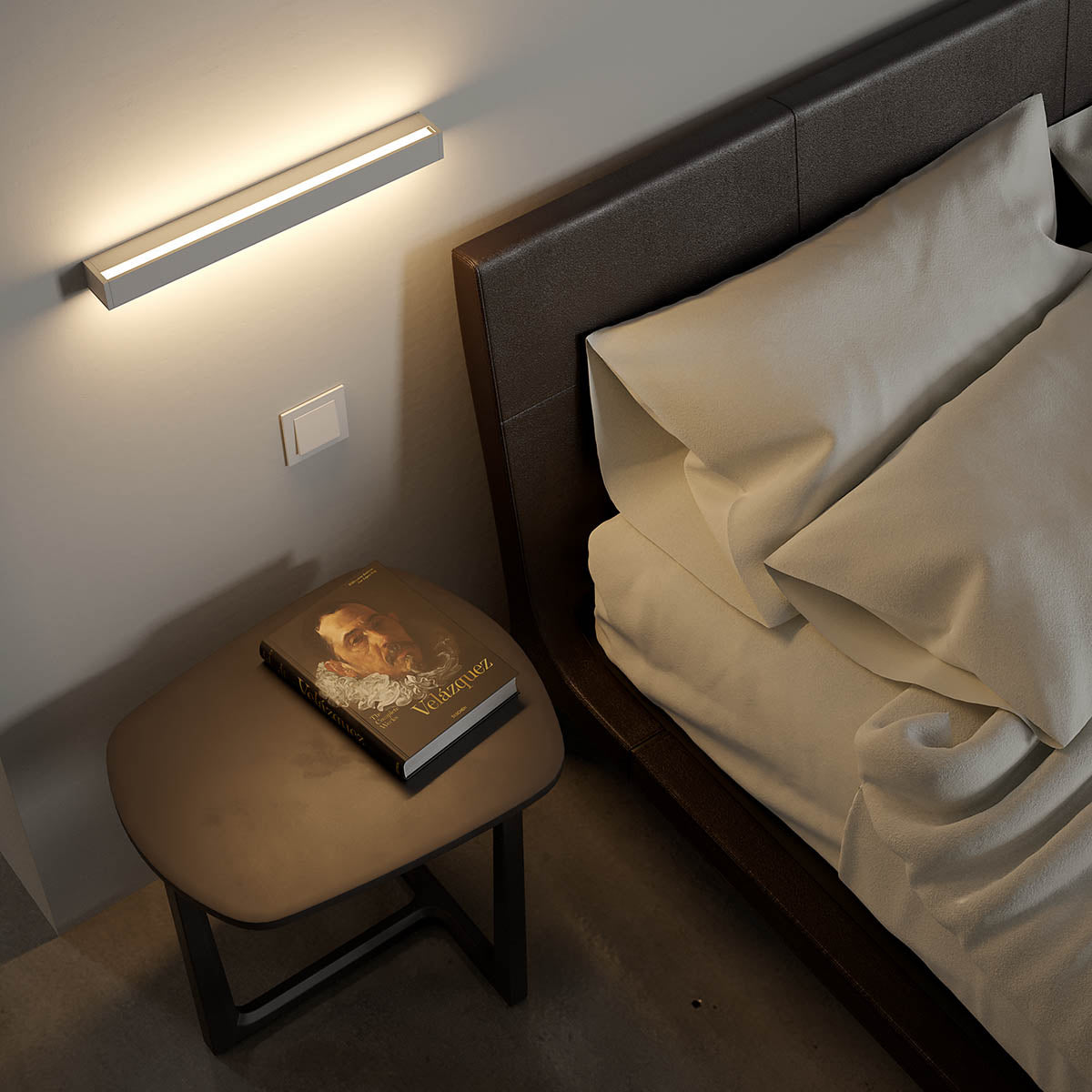 Aplica LED Plot, negru mat, 35W, 4050 lm, 3000K, IP20, Redo, 01-2767