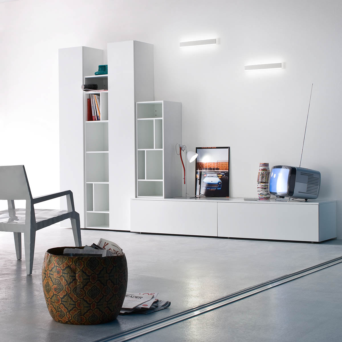 Aplica LED Rail, alb mat, 24W, 2901 lm, 3000K, IP20, Redo, 01-2300