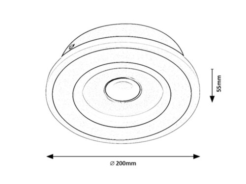 Plafoniera LED Taneli, 20W, 1300lm, 3000K-6000K, D.20cm, IP20, Rabalux, 6959