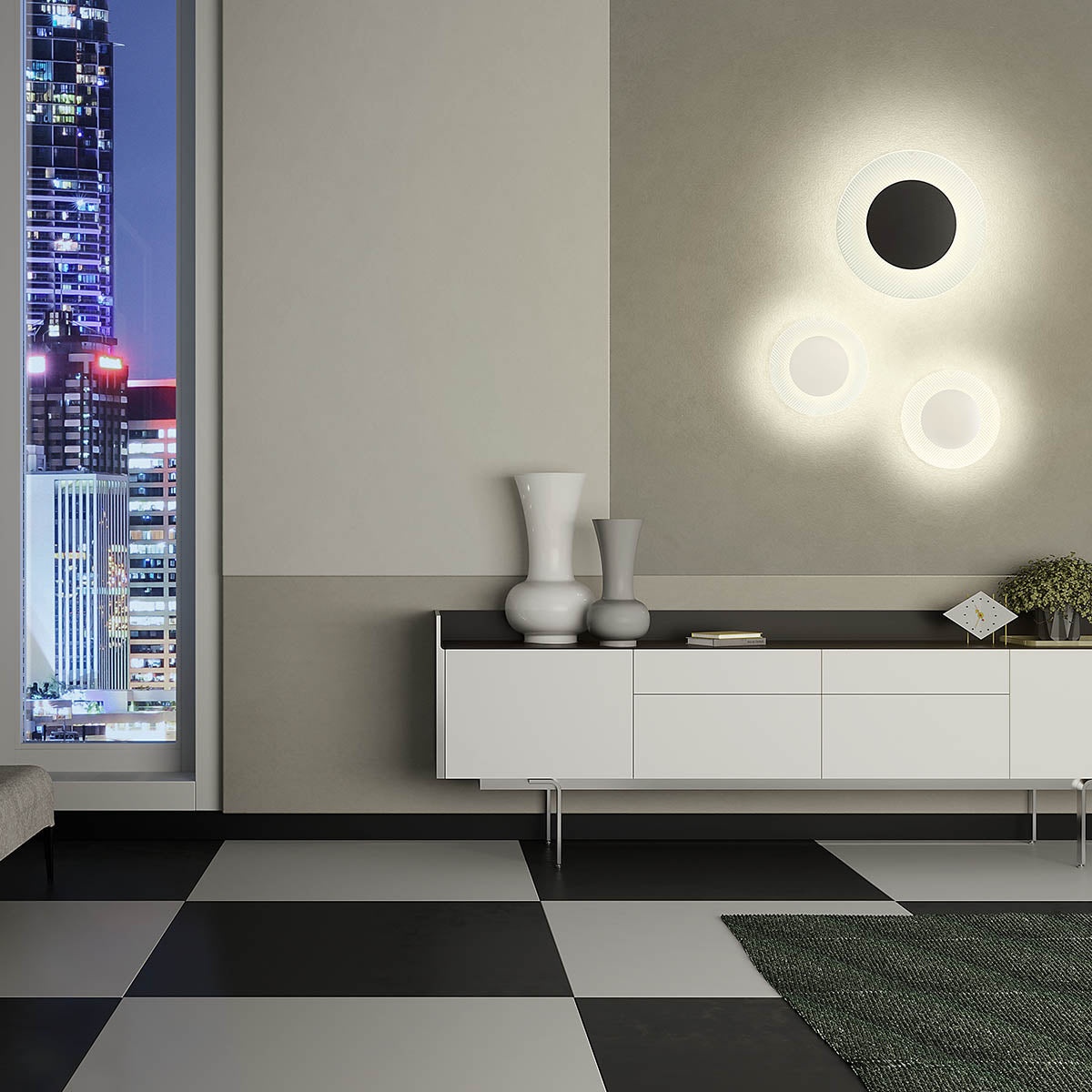 Aplica LED Tatoo, alb mat, 14W, 1320 lm, 3000K, IP20, Redo, 01-2688