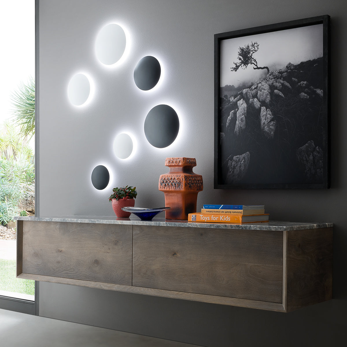 Aplica LED Umbra, negru mat, 12W, 1361 lm,3000K, IP20, Redo, 01-1334