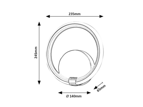Aplica Willow, negru mat, 750lm, LED 12W, 4000K, Rabalux 6969