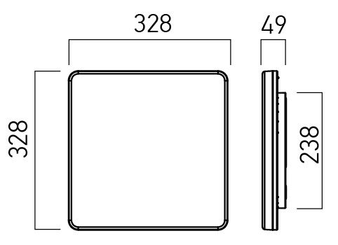 Aplica/plafoniera PLN04CCT EM, Alb, 24W, CCT (3000/4000/6500K), Arelux