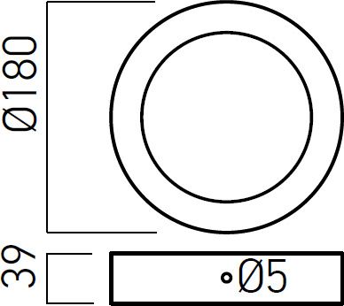 Aplica/plafoniera FMR180WW MWH, Alb mat, 11W, 3000K, Arelux