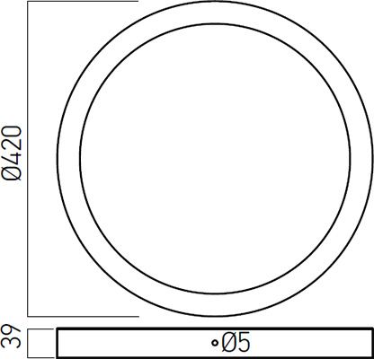 Aplica/plafoniera FMR420WW MWH, Alb mat, 40W, 3000K, Arelux