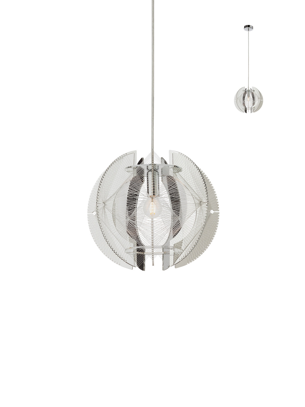 Lustra suspendata Arcadia, crom, 1XE27, Smarter 01-1246