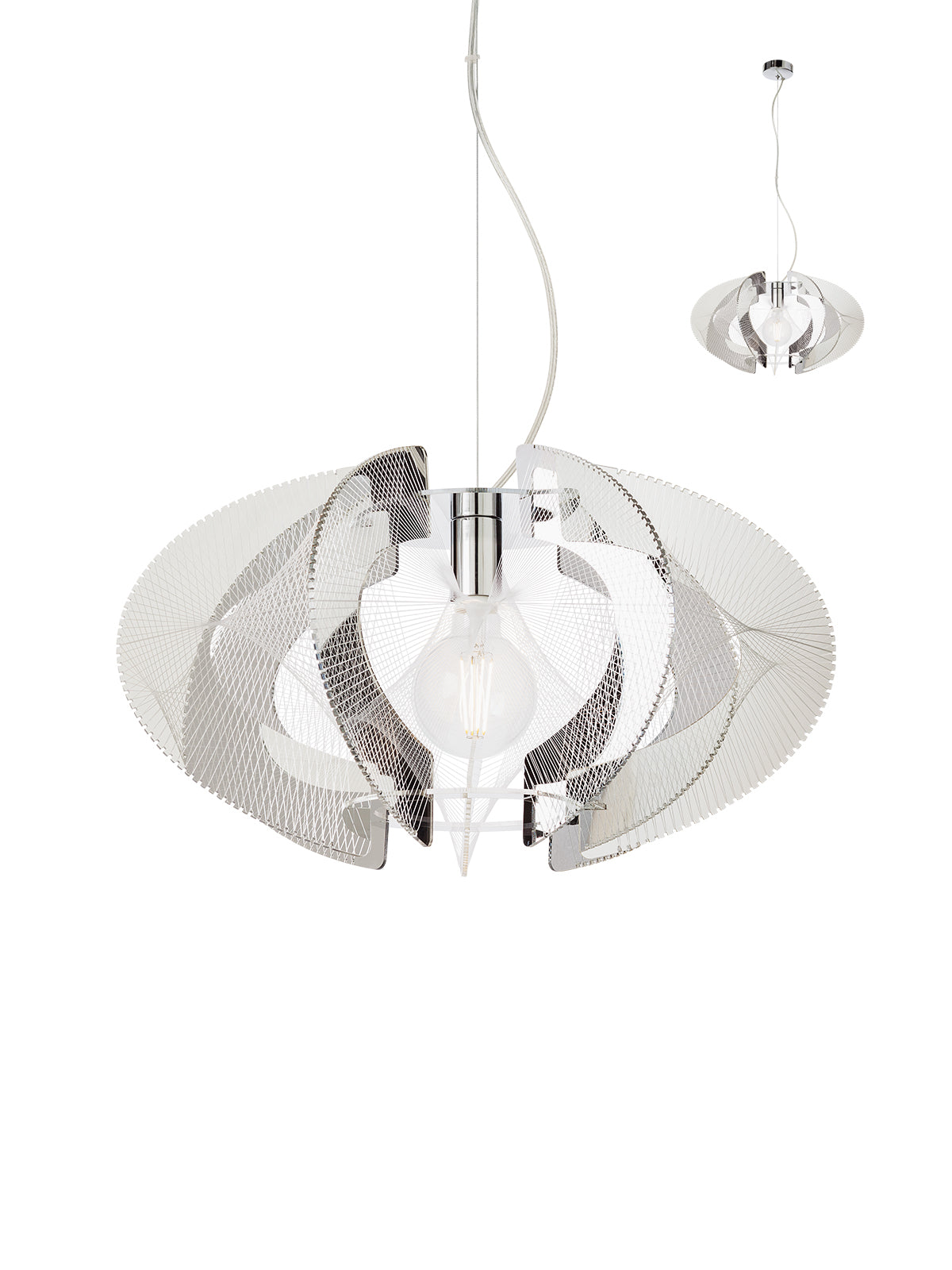 Lustra suspendata Arcadia, crom, 1XE27, Smarter 01-1467