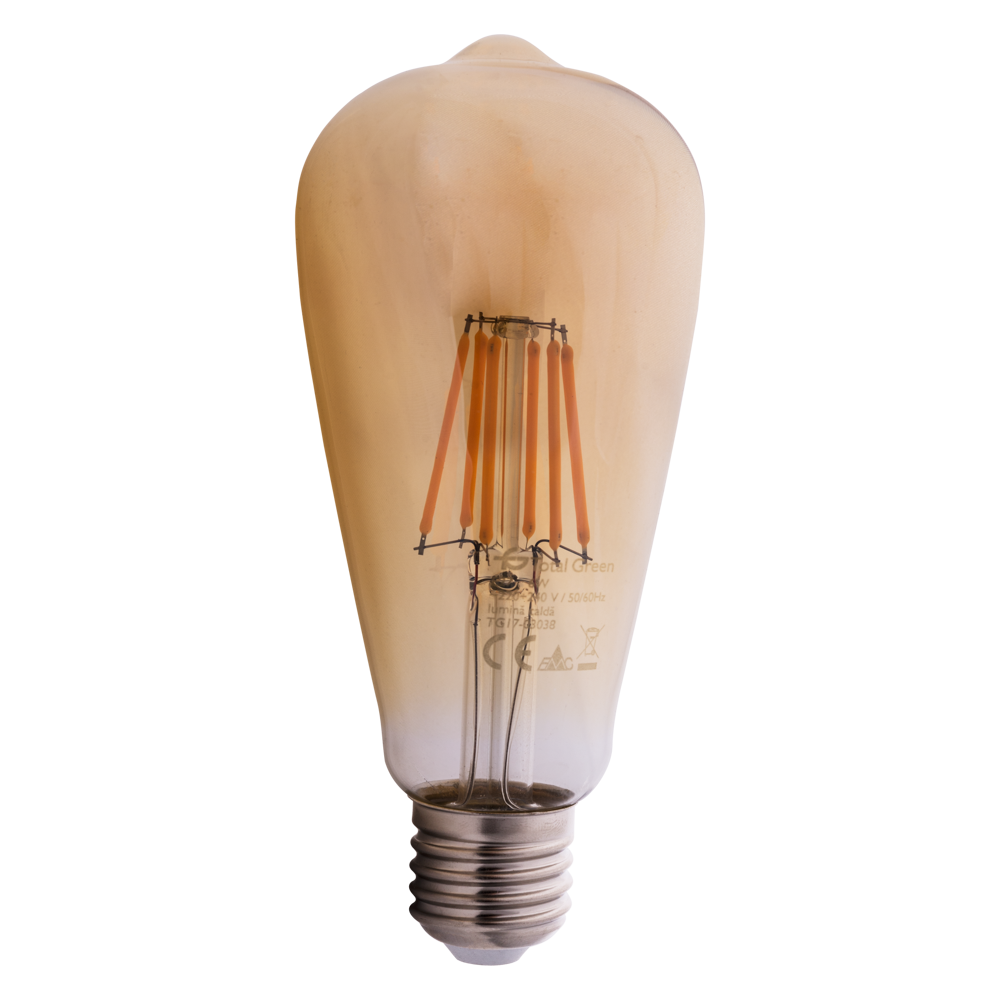 Bec LED EVO17 Filament ST64 6W E27 2200K Auriu