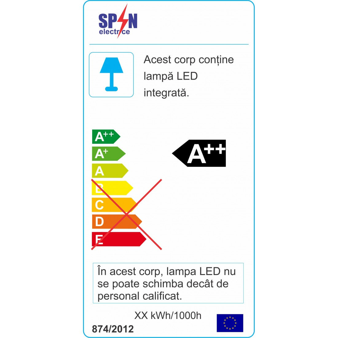 Bec Led E27, model G95, 15W=150W, 6400K, lumina rece, 1400Lm